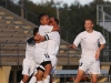 Freshman Frank Vasquez-Flores celebrates with his teammates after scoring the first goal in the game. Newton played their regional game against Ark City on Oct. 26. Newton won 2-0 and qualified for the regional championship.
